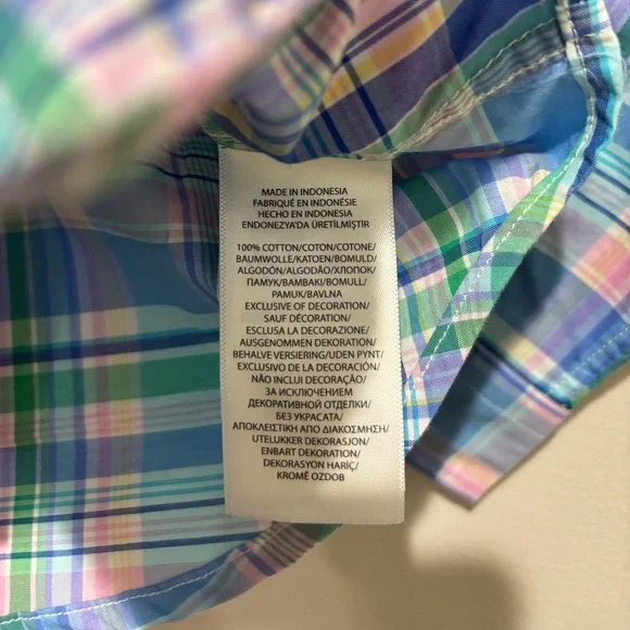 NWT Ralph Lauren Boys 2T Spring II Easter Pastel Plaid Button Down Shirt - Picture 5 of 7